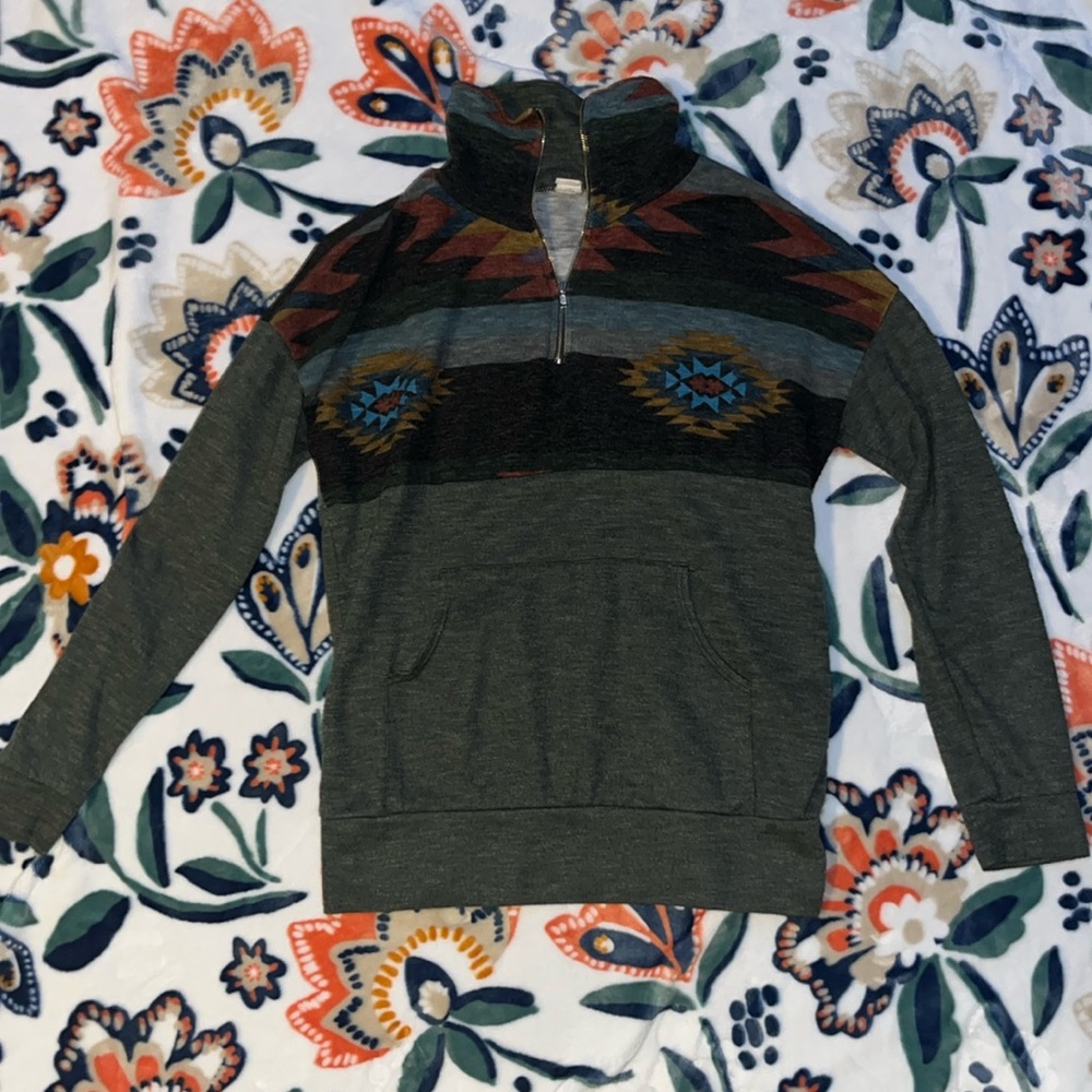 western aztec pullover